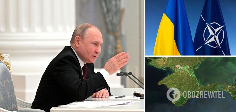 Відмова від НАТО, визнання Криму російським та демілітаризація: Путін висунув Україні нездійсненні вимоги