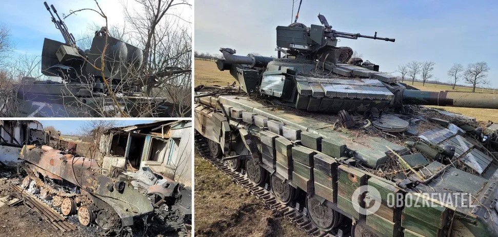 ЗСУ на Херсонщині захопили трофейні танки окупантів та зенітну установку. Фото