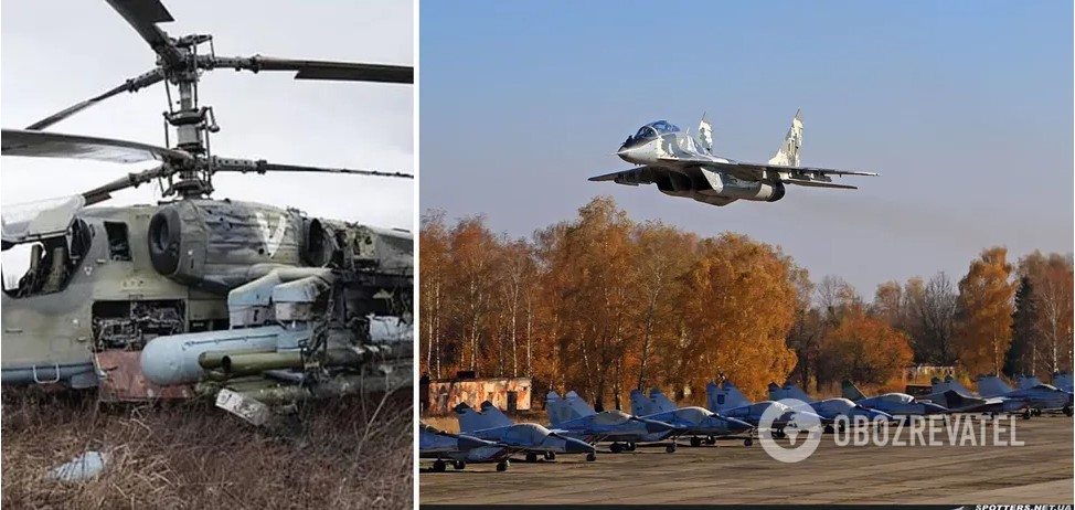 ЗСУ збили два вертольоти, два винищувачі та накрили колони російських окупантів