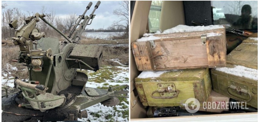 На Луганщині російські окупанти втекли, залишивши українським військовим трофеї. Фото