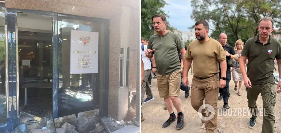 “Пряме влучання”: окупанти заявили про удар по “адміністрації” Пушиліна в Донецьку