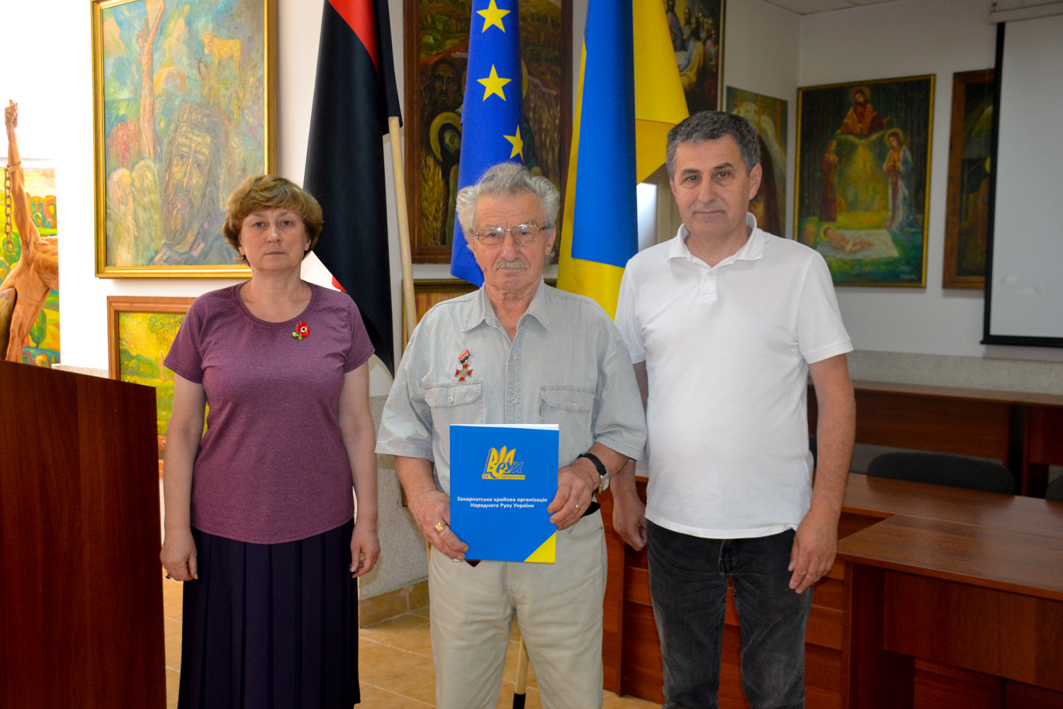 Борець за незалежність України у ХХ столітті Ярослав Мойшевич удостоєний ордена «Хрест за Честь та Віру» з нагоди 35-річчя прийняття Декларації про державний суверенітет України