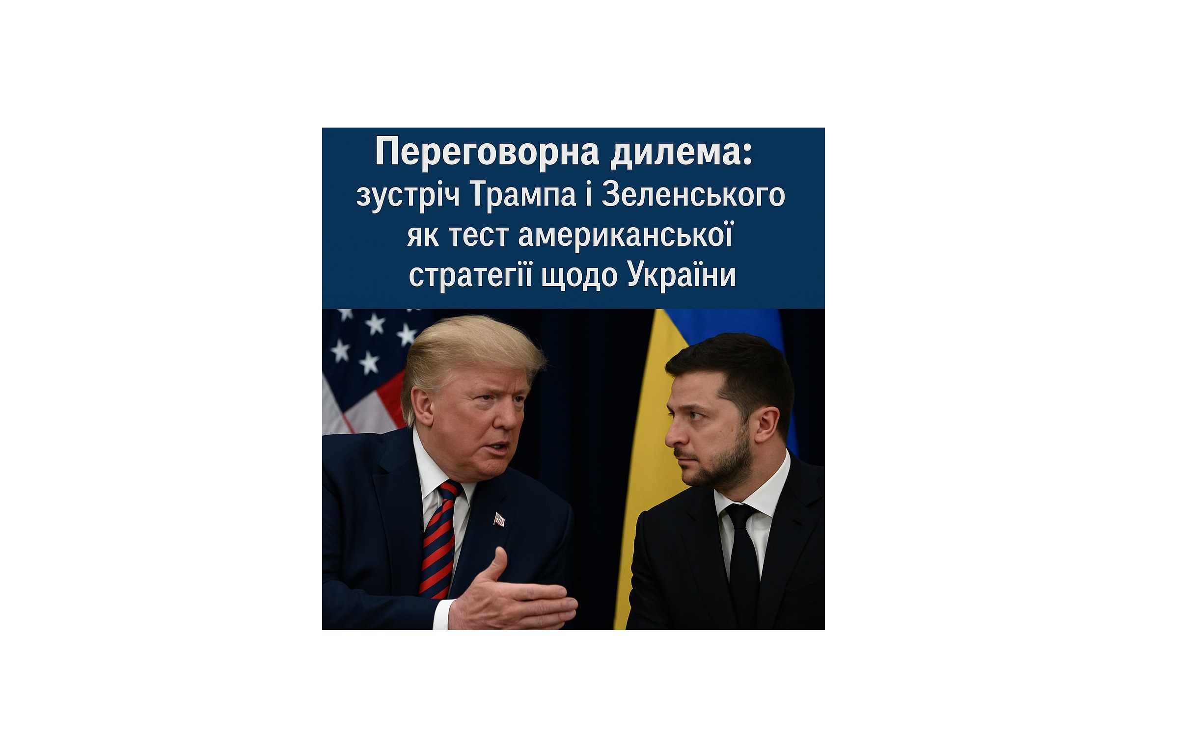 Переговорна дилема: зустріч Трампа і Зеленського як тест американської стратегії щодо України