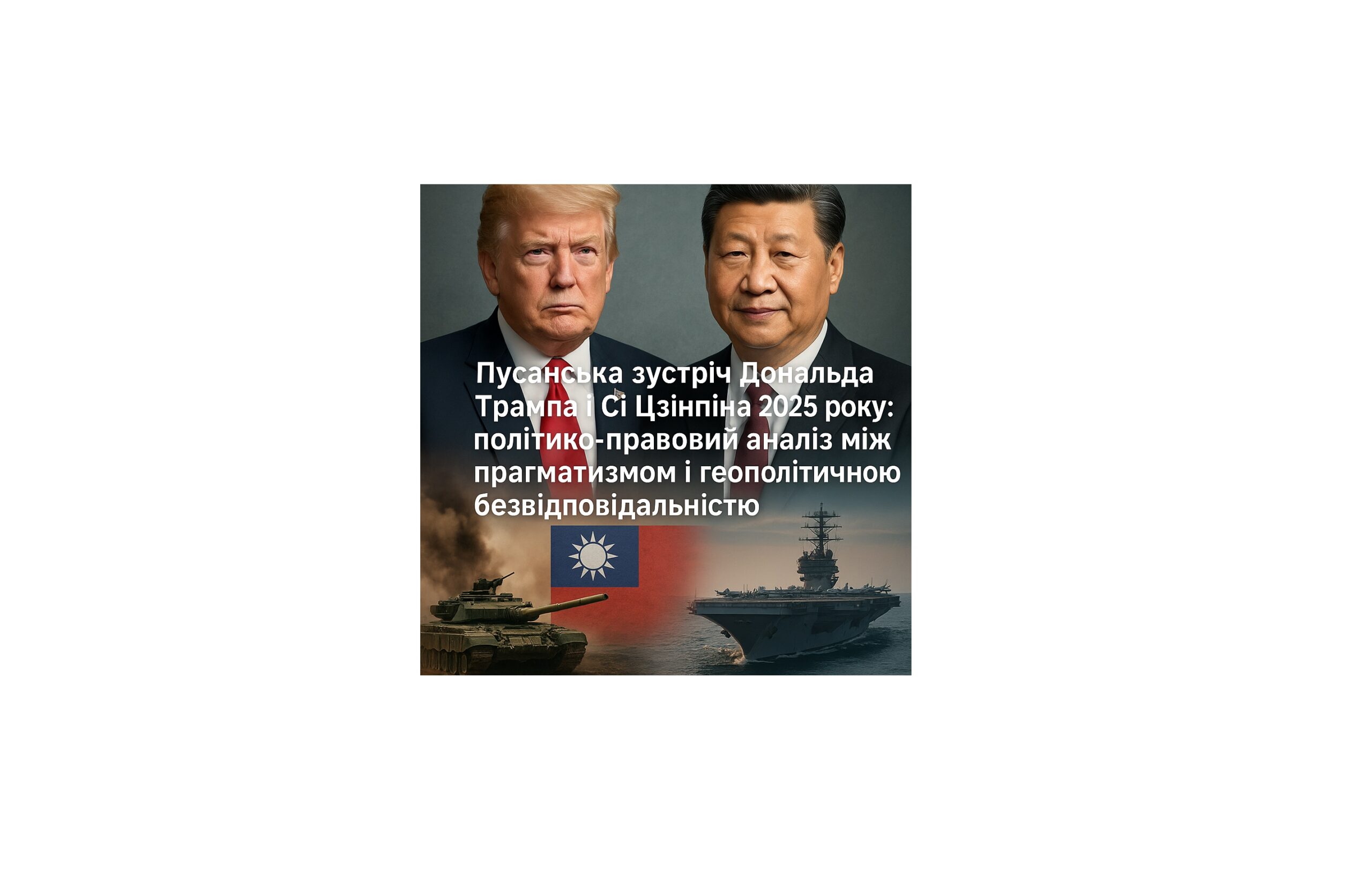 Пусанська зустріч Дональда Трампа і Сі Цзіньпіна 2025 року: політико-правовий аналіз між прагматизмом і геополітичною безвідповідальністю