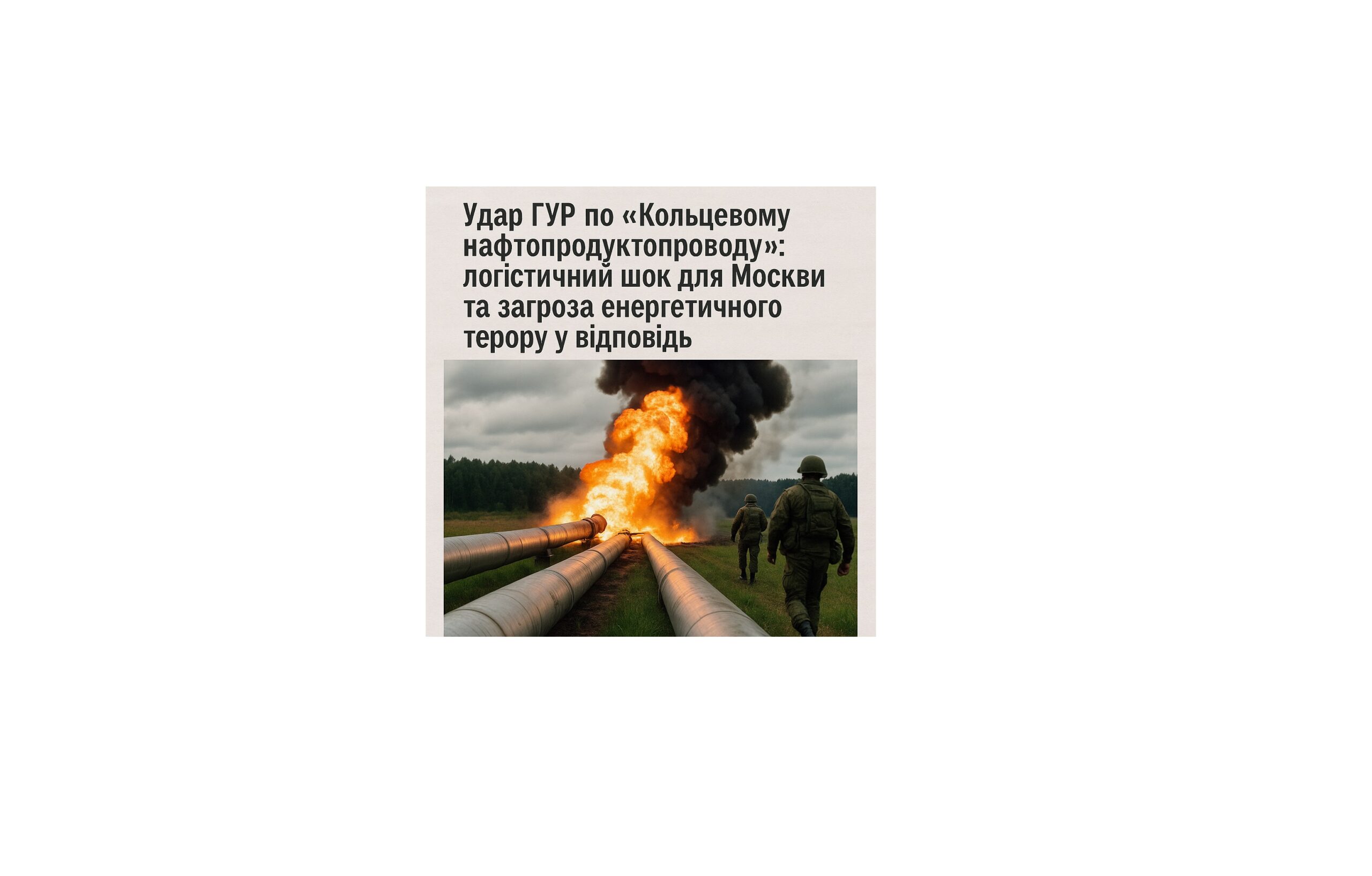 Удар ГУР по «Кольцевому нафтопродуктопроводу»: логістичний шок для Москви та загроза енергетичного терору у відповідь
