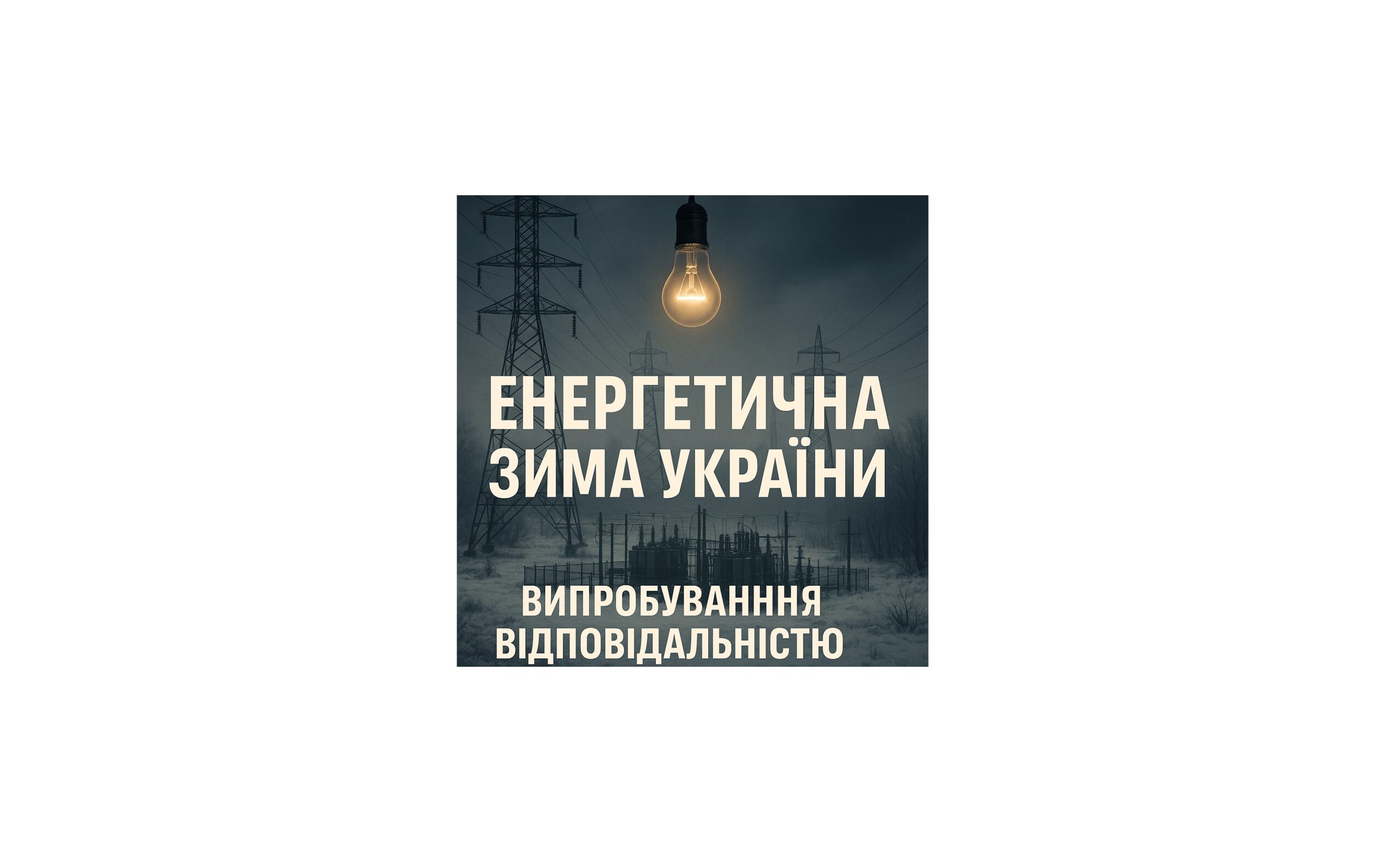 ЕНЕРГЕТИЧНА ЗИМА УКРАЇНИ: ВИПРОБУВАННЯ ВІДПОВІДАЛЬНІСТЮІ ВІРОЮ