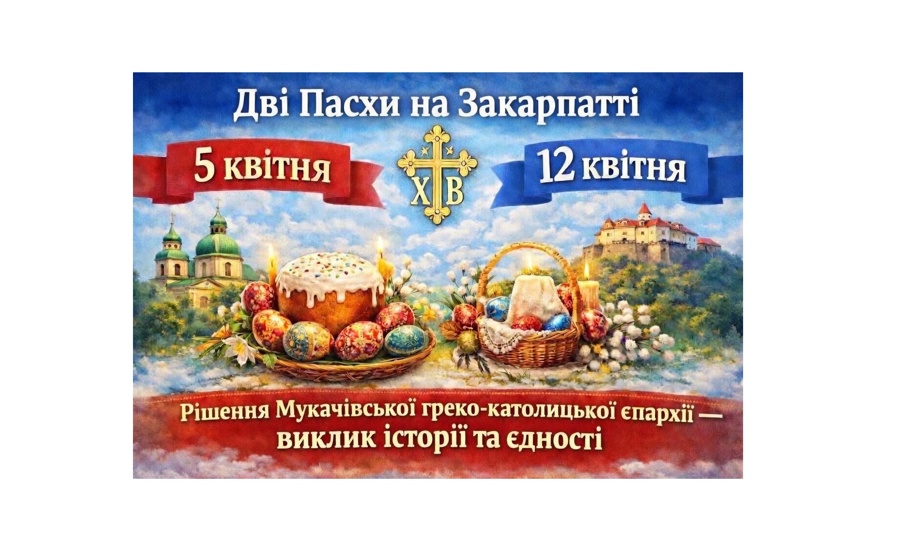 ДВІ ПАСХИ НА ЗАКАРПАТТІ 2026: КАЛЕНДАРНЕ РІШЕННЯ МУКАЧІВСЬКОЇ ГРЕКО-КАТОЛИЦЬКОЇ ЄПАРХІЇ ЯК ФАКТОР РОЗДІЛЕННЯ ТА ВИКЛИК ЄДНОСТІ УКРАЇНСЬКОГО ХРИСТИЯНСТВА І НАРОДУ