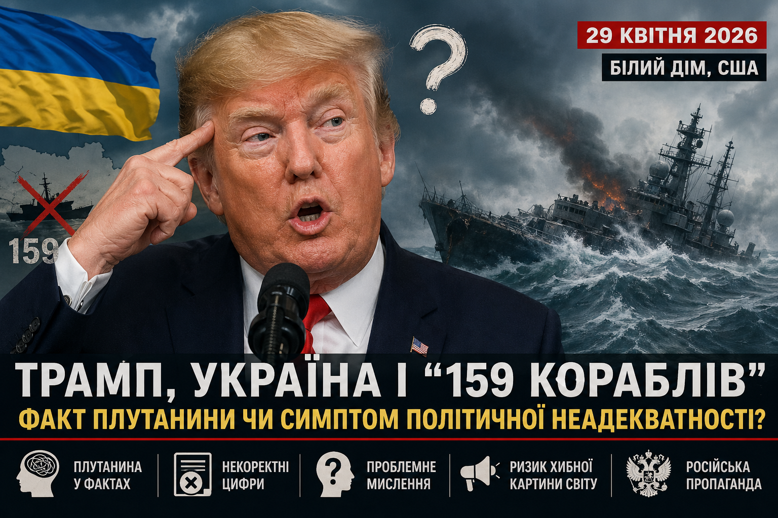 Трамп, Україна і «159 кораблів»: факт плутанини чи симптом політичної неадекватності?