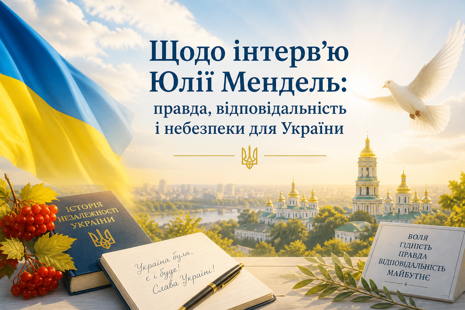 Щодо інтерв’ю Юлії Мендель: правда, відповідальність і небезпеки для України