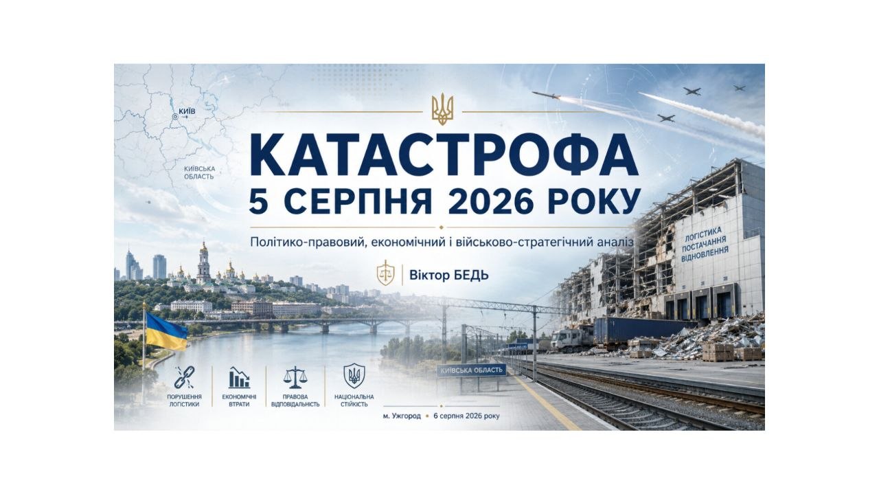 КАТАСТРОФА 5 СЕРПНЯ 2026 РОКУ: ПОЛІТИКО-ПРАВОВИЙ, ЕКОНОМІЧНИЙ І ВІЙСЬКОВО-СТРАТЕГІЧНИЙ АНАЛІЗ СИСТЕМНОЇ КРИЗИ ДЕРЖАВНОГО УПРАВЛІННЯ В УКРАЇНІ
